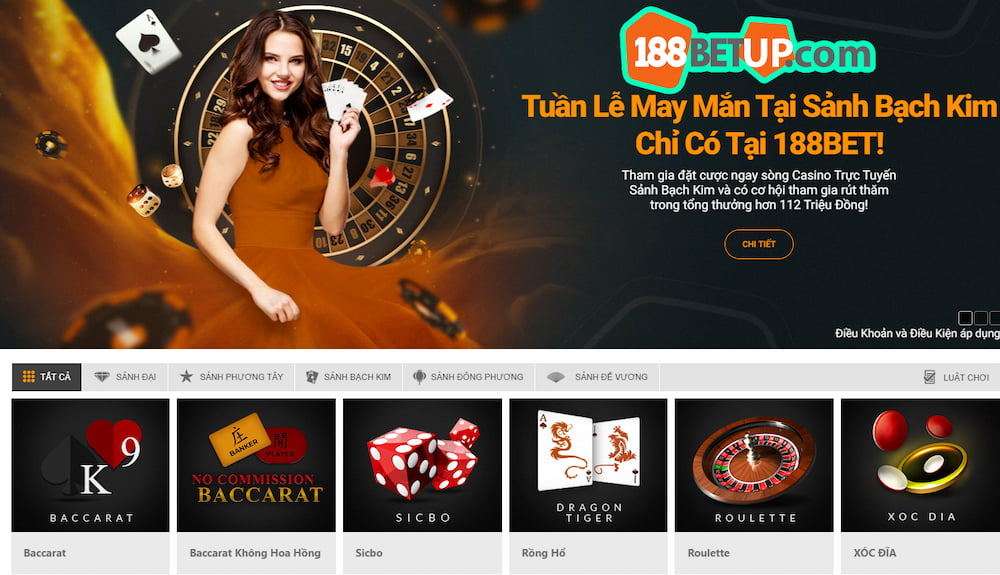 Các game bài hấp dẫn tại Casino trực tuyến 188Betlink